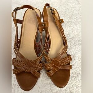 Frye Brown Leather Strappy Sandals 9